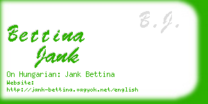 bettina jank business card